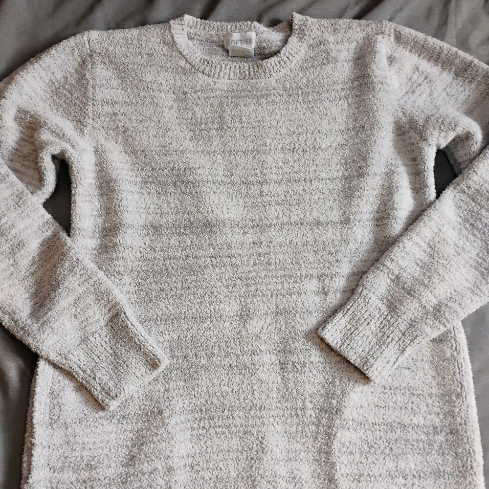 Softies Marshmallow Lounger PJ Gown S/M Heather Gray Long Sleeve Oprah's Fav - Picture 7 of 16